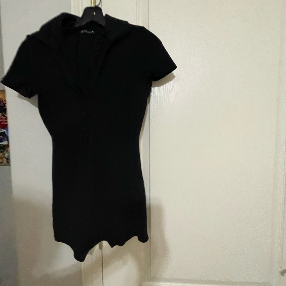 Zara black polo romper M